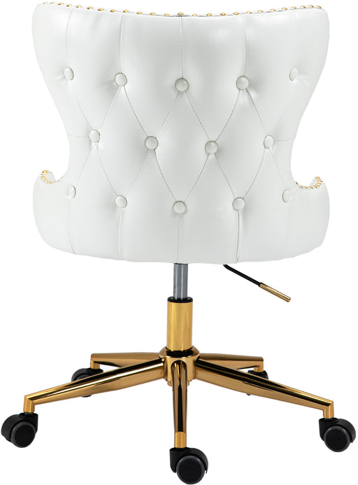 Hendrix White Faux Leather Office Chair - Furniture Stars (Chicago, IL)