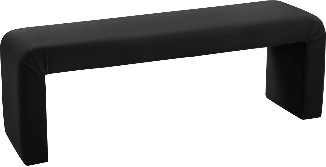 Minimalist Black Velvet Bench - Furniture Stars (Chicago, IL)
