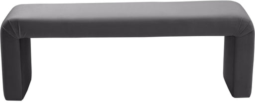 Minimalist Grey Velvet Bench - Furniture Stars (Chicago, IL)
