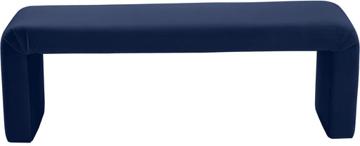 Minimalist Navy Velvet Bench - Furniture Stars (Chicago, IL)