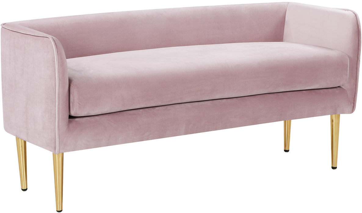 Audrey Pink Velvet Bench - Furniture Stars (Chicago, IL)