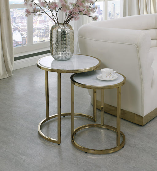 Massimo Gold End Table - Furniture Stars (Chicago, IL)