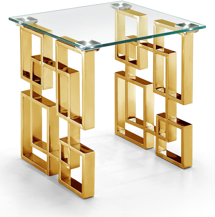 Pierre Gold End Table - Furniture Stars (Chicago, IL)
