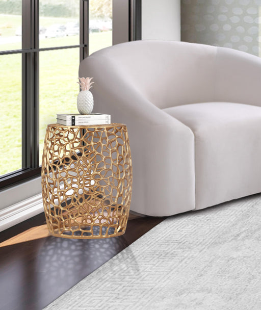 Priya Gold End Table - Furniture Stars (Chicago, IL)