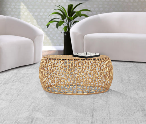Priya Gold Coffee Table - Furniture Stars (Chicago, IL)