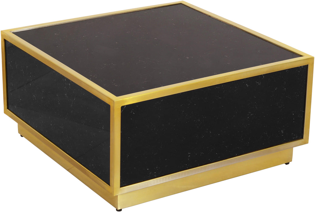 Glitz Black Faux Marble Coffee Table - Furniture Stars (Chicago, IL)