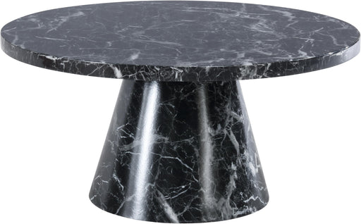 Omni Black Faux Marble Coffee Table - Furniture Stars (Chicago, IL)