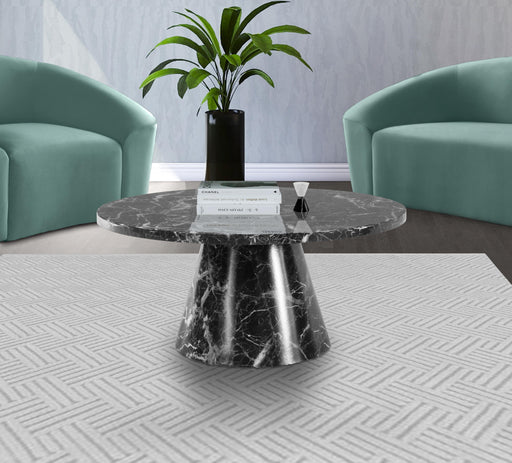 Omni Black Faux Marble Coffee Table - Furniture Stars (Chicago, IL)
