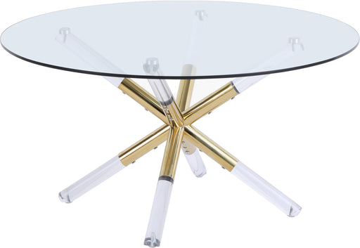 Mercury Acrylic/Gold Coffee Table - Furniture Stars (Chicago, IL)