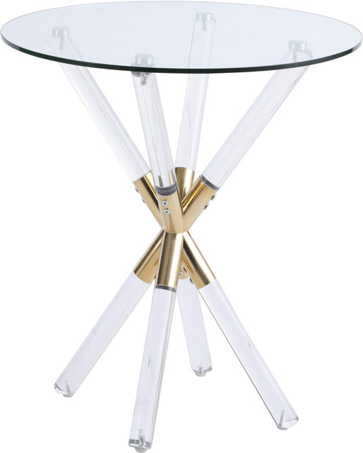Mercury Acrylic/Gold End Table - Furniture Stars (Chicago, IL)