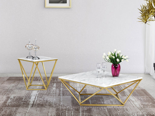 Mason Gold End Table - Furniture Stars (Chicago, IL)