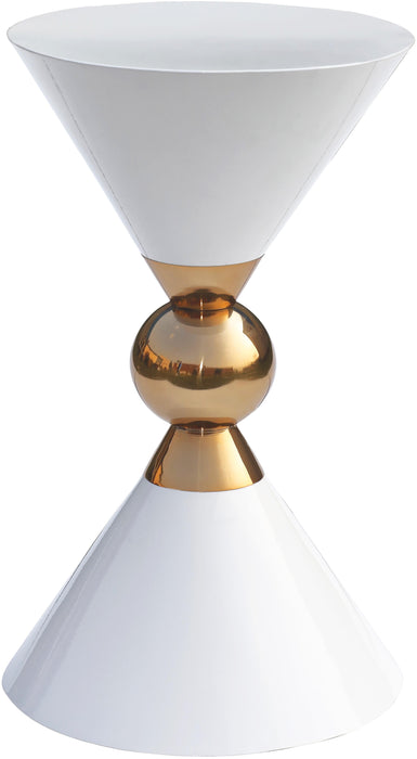 Malia White / Gold End Table - Furniture Stars (Chicago, IL)