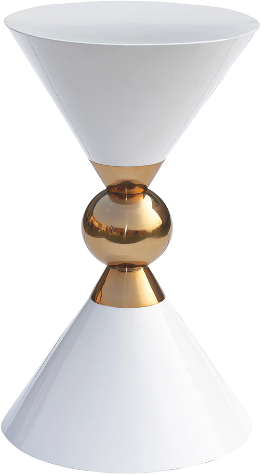 Malia White / Gold End Table - Furniture Stars (Chicago, IL)