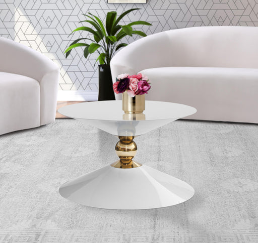 Malia White / Gold Coffee Table - Furniture Stars (Chicago, IL)