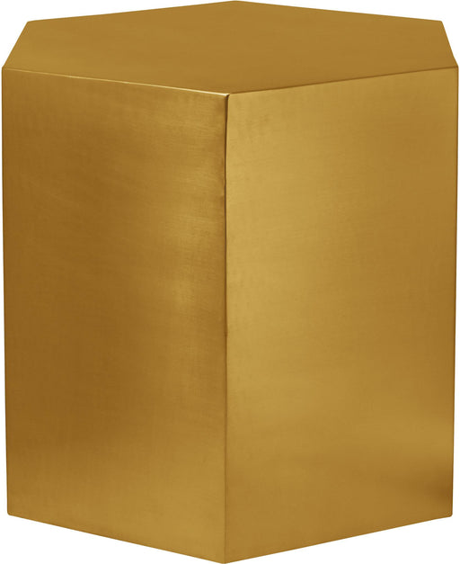 Hexagon Brushed Gold End Table - Furniture Stars (Chicago, IL)