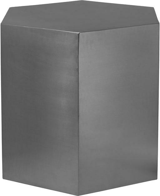 Hexagon Brushed Chrome End Table - Furniture Stars (Chicago, IL)