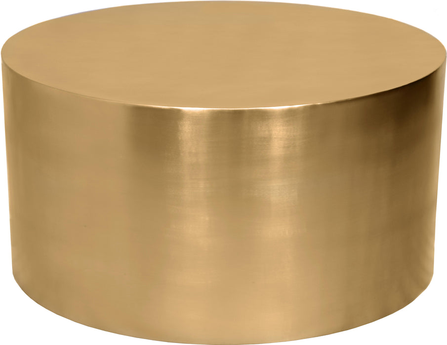 Cylinder Brushed Gold Coffee Table - Furniture Stars (Chicago, IL)