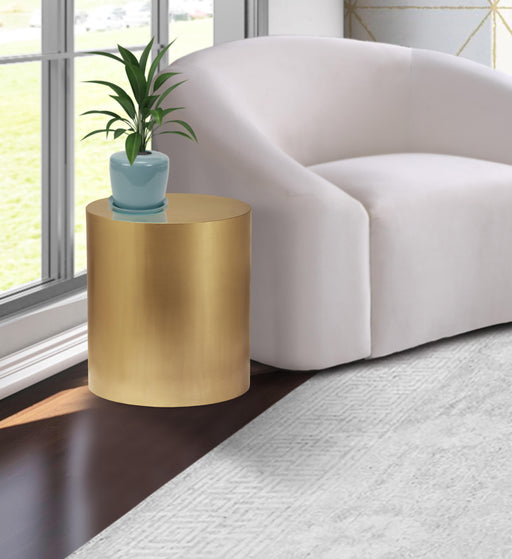 Cylinder Brushed Gold End Table - Furniture Stars (Chicago, IL)