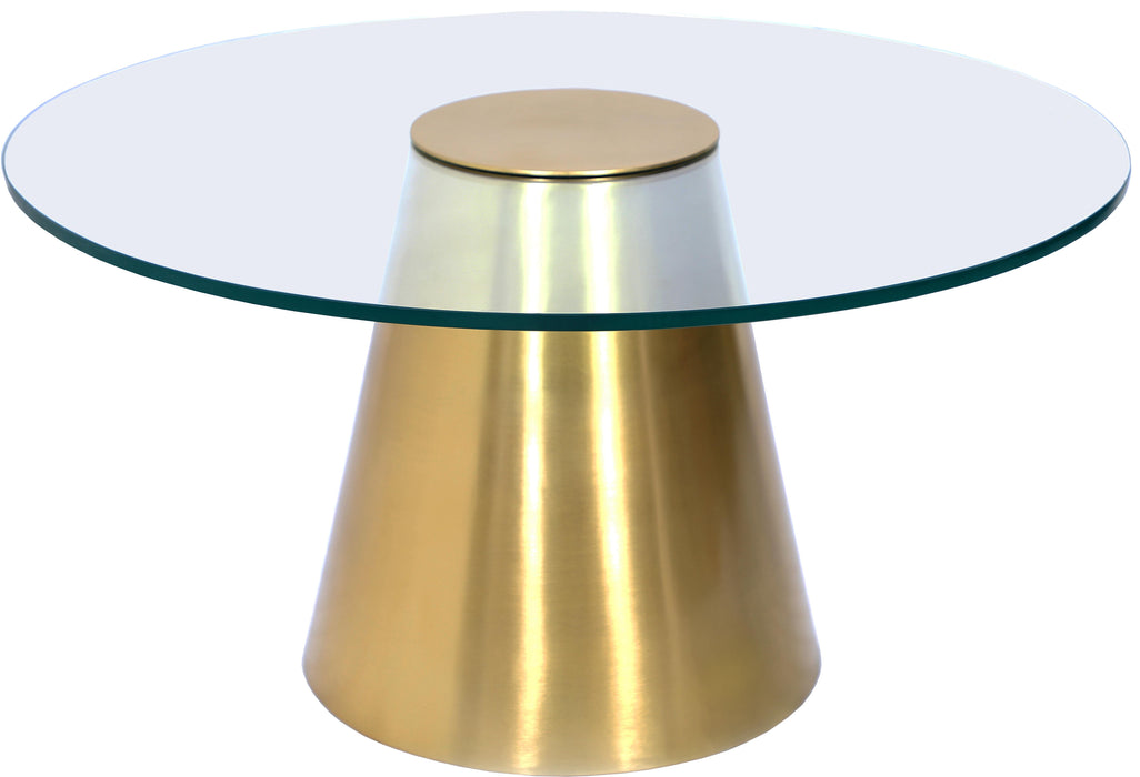Glassimo Brushed Gold Coffee Table - Furniture Stars (Chicago, IL)