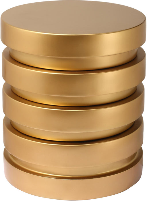 Levels Brushed Gold End Table - Furniture Stars (Chicago, IL)