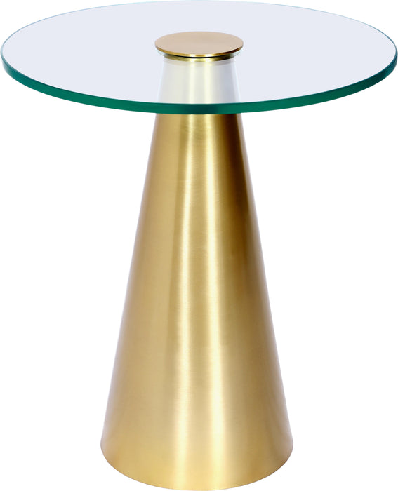 Glassimo Brushed Gold End Table - Furniture Stars (Chicago, IL)