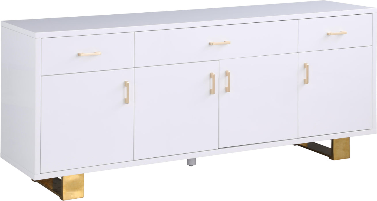 Excel White Lacquer Sideboard/Buffet - Furniture Stars (Chicago, IL)