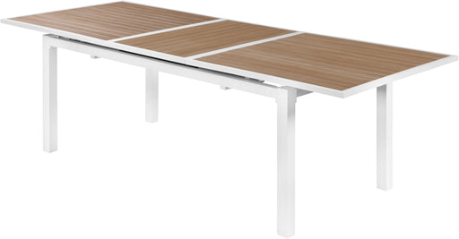 Nizuc Brown manufactured wood Outdoor Patio Extendable Aluminum Dining Table - Furniture Stars (Chicago, IL)