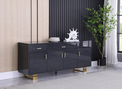 Excel Grey Oak Veneer Lacquer Sideboard/Buffet - Furniture Stars (Chicago, IL)