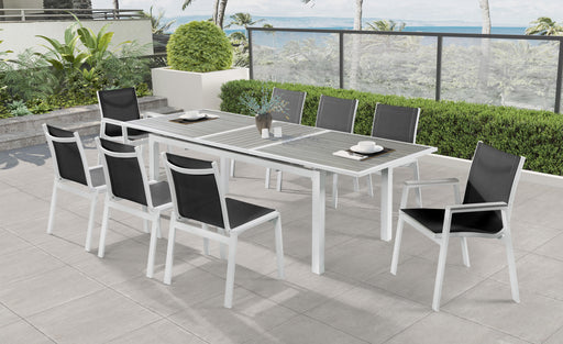 Nizuc Black Mesh Waterproof Fabric Outdoor Patio Aluminum Mesh Dining Chair - Furniture Stars (Chicago, IL)