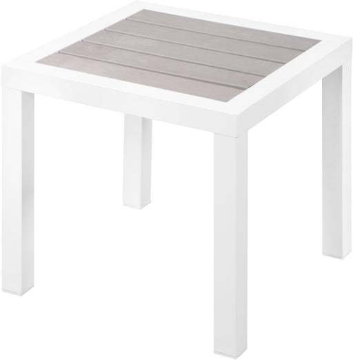Nizuc Grey manufactured wood Outdoor Patio Aluminum End Table - Furniture Stars (Chicago, IL)