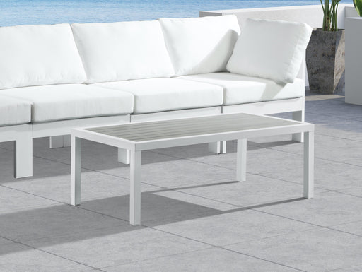 Nizuc Grey manufactured wood Outdoor Patio Aluminum Coffee Table - Furniture Stars (Chicago, IL)