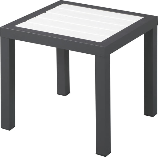 Nizuc White manufactured wood Outdoor Patio Aluminum End Table - Furniture Stars (Chicago, IL)
