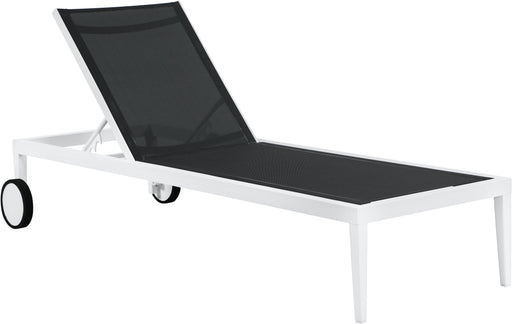 Nizuc Black Mesh Waterproof Fabric Outdoor Patio Aluminum Mesh Chaise Lounge Chair - Furniture Stars (Chicago, IL)