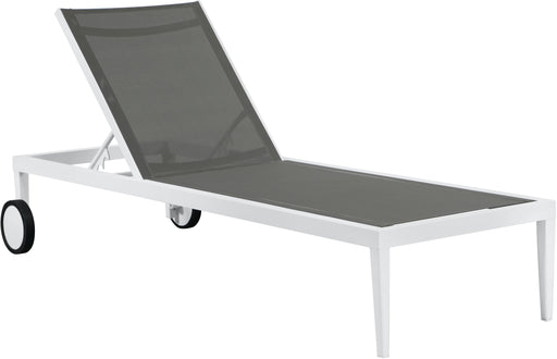 Nizuc Grey Mesh Waterproof Fabric Outdoor Patio Aluminum Mesh Chaise Lounge Chair - Furniture Stars (Chicago, IL)