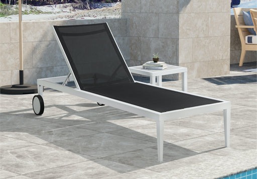 Nizuc Black Mesh Waterproof Fabric Outdoor Patio Aluminum Mesh Chaise Lounge Chair - Furniture Stars (Chicago, IL)