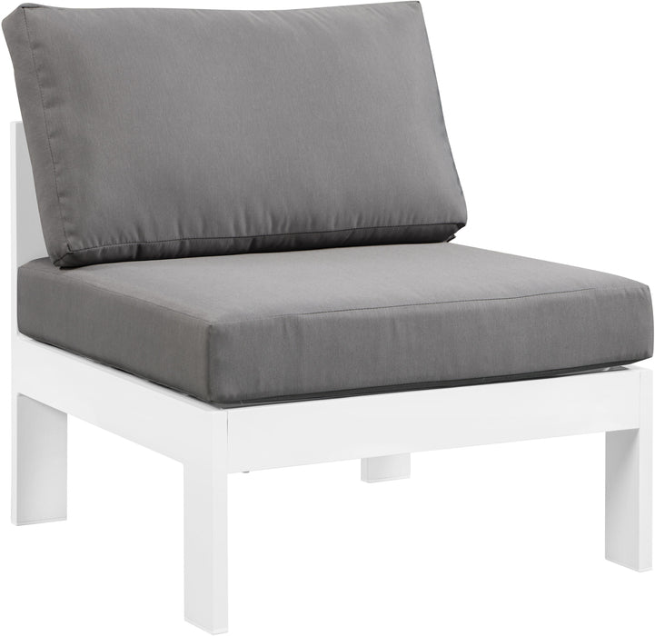 Nizuc Grey Waterproof Fabric Outdoor Patio Aluminum Armless Chair - Furniture Stars (Chicago, IL)