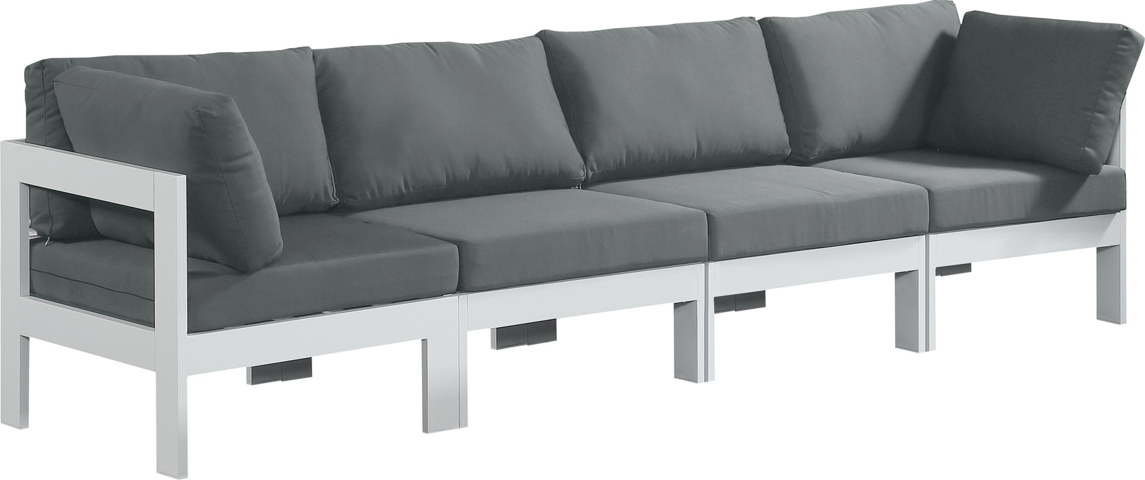 Nizuc Grey Waterproof Fabric Outdoor Patio Modular Sofa - Furniture Stars (Chicago, IL)