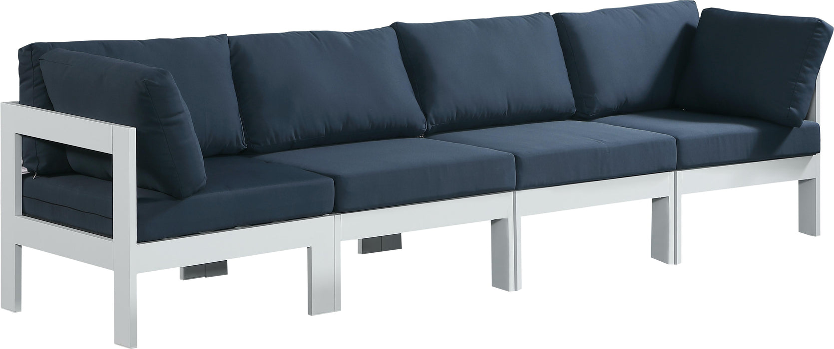 Nizuc Navy Waterproof Fabric Outdoor Patio Modular Sofa - Furniture Stars (Chicago, IL)