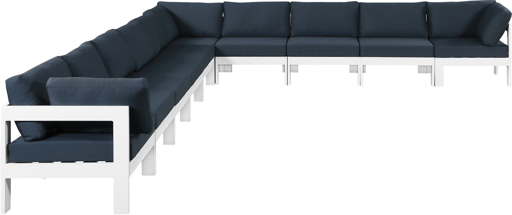 Nizuc Navy Waterproof Fabric Outdoor Patio Modular Sectional - Furniture Stars (Chicago, IL)