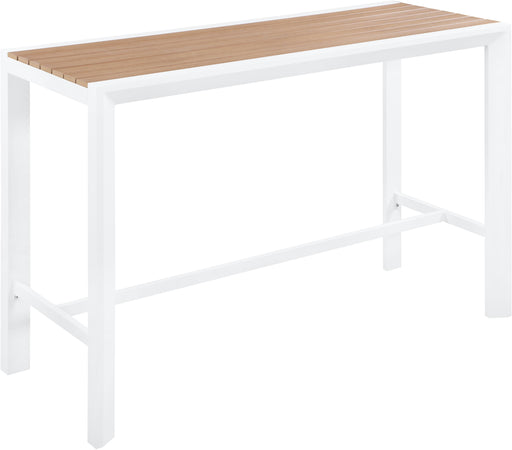 Nizuc Brown manufactured wood Outdoor Patio Aluminum Rectangle Bar Table - Furniture Stars (Chicago, IL)