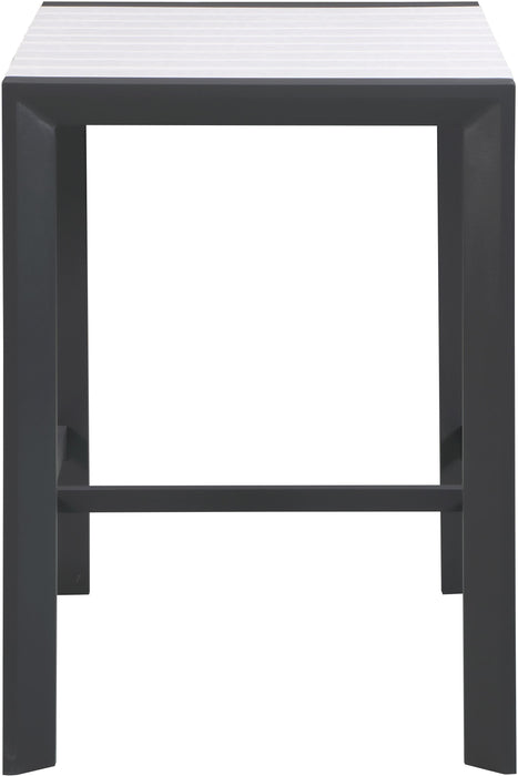 Nizuc White manufactured wood Outdoor Patio Aluminum Square Bar Table - Furniture Stars (Chicago, IL)