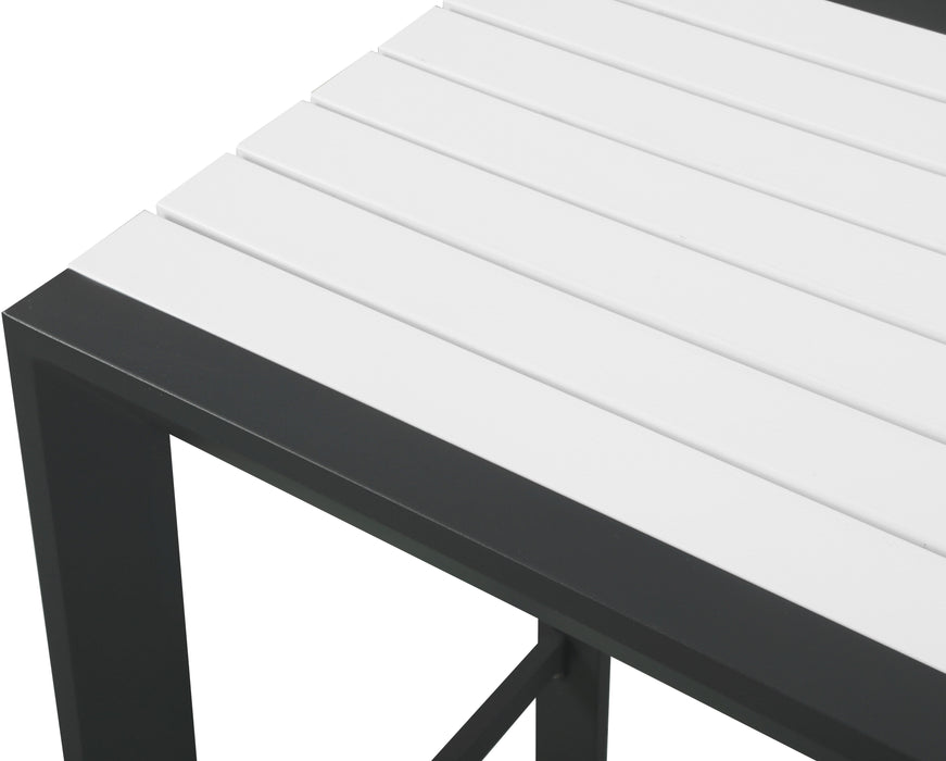 Nizuc White manufactured wood Outdoor Patio Aluminum Square Bar Table - Furniture Stars (Chicago, IL)