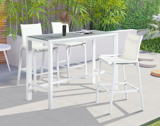 Nizuc Grey manufactured wood Outdoor Patio Aluminum Rectangle Bar Table - Furniture Stars (Chicago, IL)