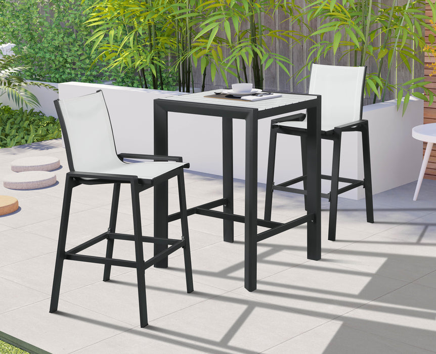 Nizuc White manufactured wood Outdoor Patio Aluminum Square Bar Table - Furniture Stars (Chicago, IL)