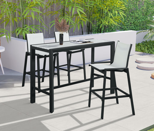 Nizuc White manufactured wood Outdoor Patio Aluminum Rectangle Bar Table - Furniture Stars (Chicago, IL)
