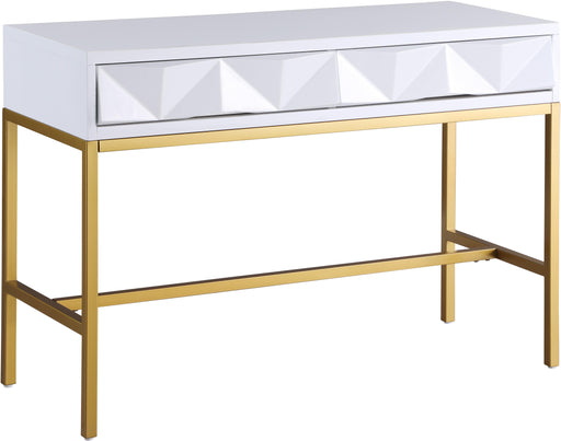 Pandora White Laquer with Gold Console Table - Furniture Stars (Chicago, IL)