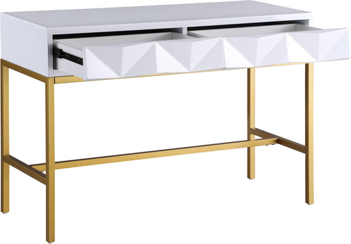 Pandora White Laquer with Gold Console Table - Furniture Stars (Chicago, IL)