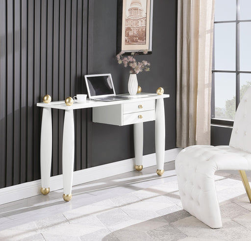 Etro White / Gold Desk/Console - Furniture Stars (Chicago, IL)