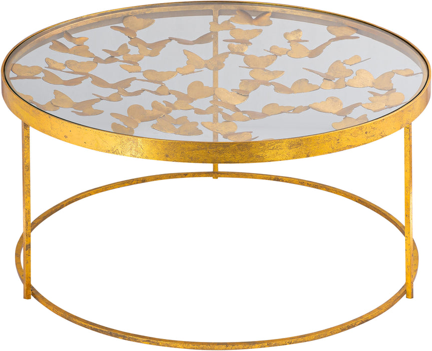Butterfly Gold Coffee Table - Furniture Stars (Chicago, IL)