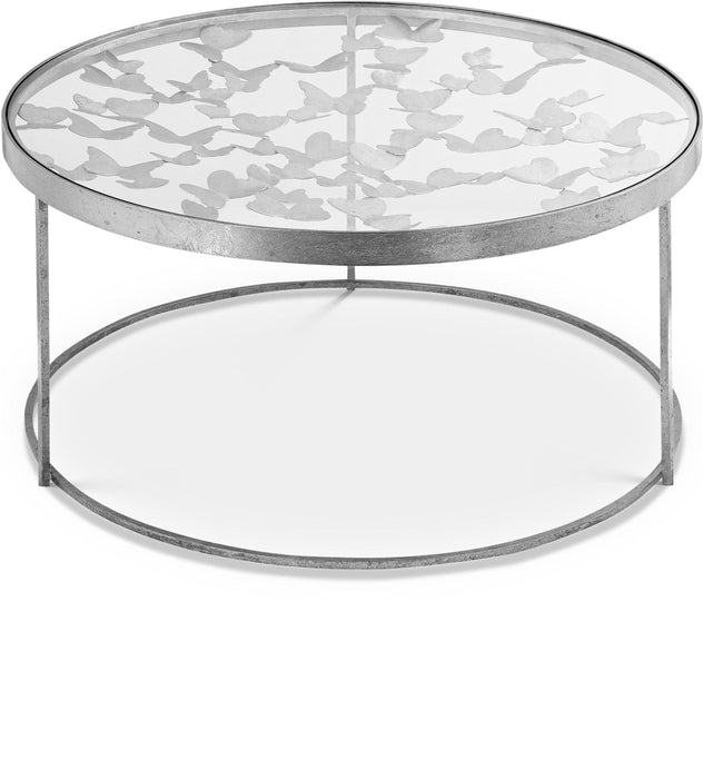 Butterfly Silver Coffee Table - Furniture Stars (Chicago, IL)